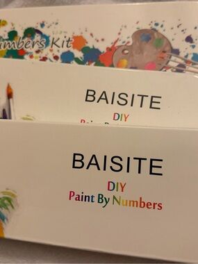 3 Boxes BAISITE Paint by Numbers Kit for Adults-2 Canvas-Brand New